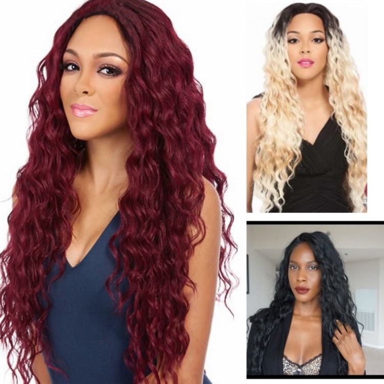 European and American Style Wig Hot-Selling Mid-Length African Small Curly Wig Black Wine Red Multi-Color Curly Hair Factory Direct Sales