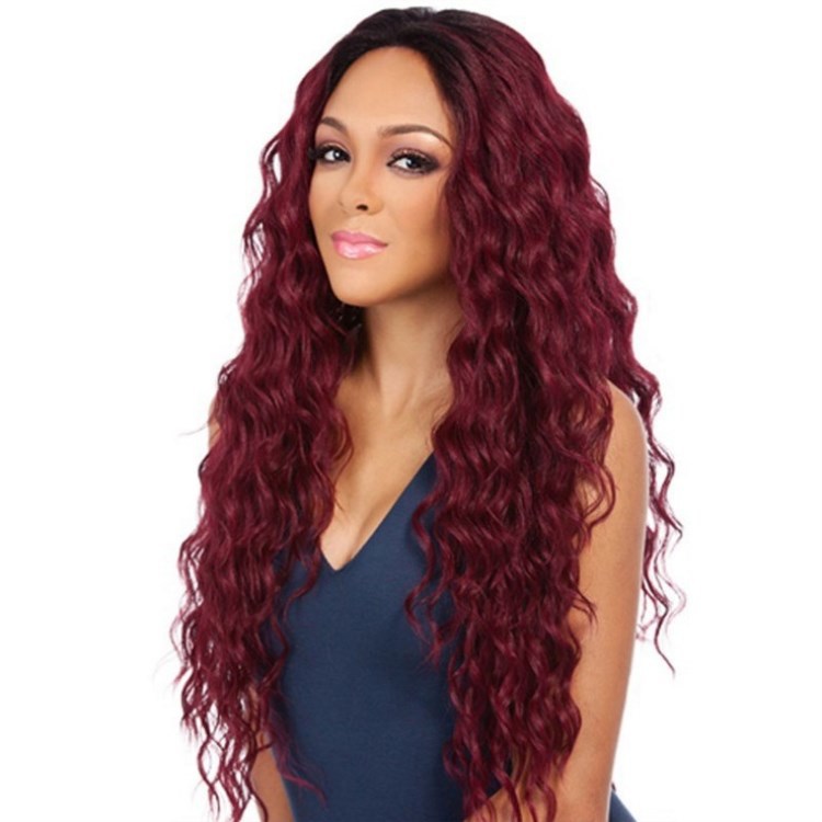 European and American Style Wig Hot-Selling Mid-Length African Small Curly Wig Black Wine Red Multi-Color Curly Hair Factory Direct Sales