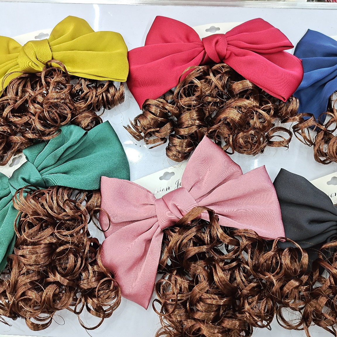 Children's Wig Headwear Bow Hairpin Princess Style Little Girl Big Wave Long Curly Hair Ponytail Girls Hair Accessories Children's Wig Headwear Bow Hairpin Princess Style Little Girl Big Wave Long Curly Hair Ponytail Girls Hair Accessories