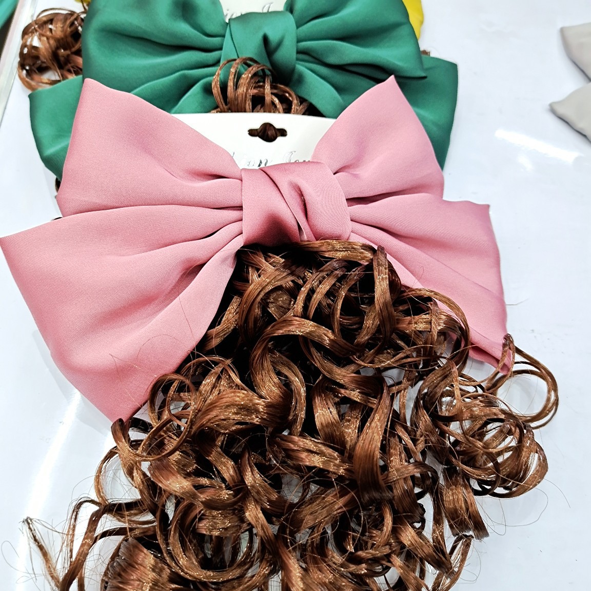 Children's Wig Headwear Bow Hairpin Princess Style Little Girl Big Wave Long Curly Hair Ponytail Girls Hair Accessories Children's Wig Headwear Bow Hairpin Princess Style Little Girl Big Wave Long Curly Hair Ponytail Girls Hair Accessories