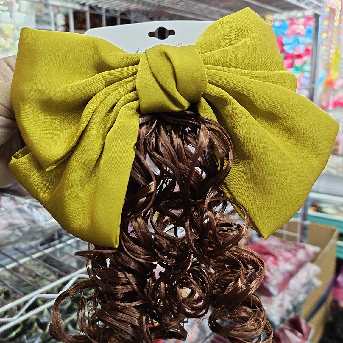 Children's Wig Headwear Bow Hairpin Princess Style Little Girl Big Wave Long Curly Hair Ponytail Girls Hair Accessories Children's Wig Headwear Bow Hairpin Princess Style Little Girl Big Wave Long Curly Hair Ponytail Girls Hair Accessories