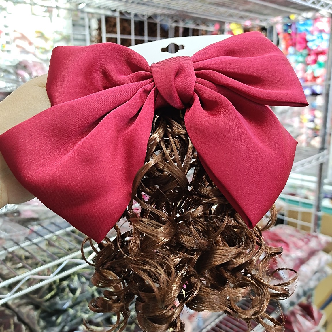 Children's Wig Headwear Bow Hairpin Princess Style Little Girl Big Wave Long Curly Hair Ponytail Girls Hair Accessories Children's Wig Headwear Bow Hairpin Princess Style Little Girl Big Wave Long Curly Hair Ponytail Girls Hair Accessories