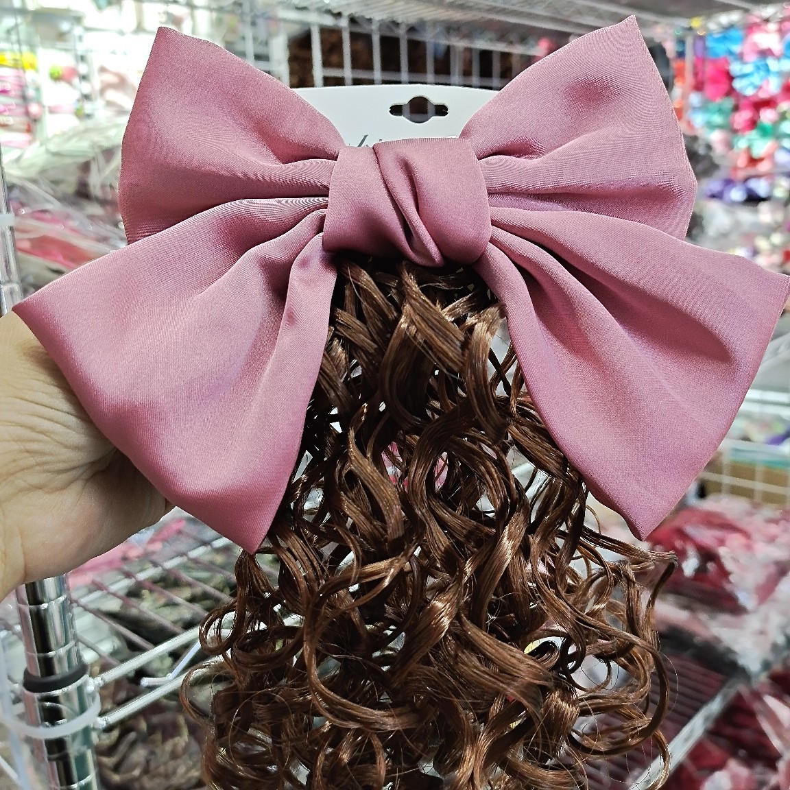 Children's Wig Headwear Bow Hairpin Princess Style Little Girl Big Wave Long Curly Hair Ponytail Girls Hair Accessories Children's Wig Headwear Bow Hairpin Princess Style Little Girl Big Wave Long Curly Hair Ponytail Girls Hair Accessories