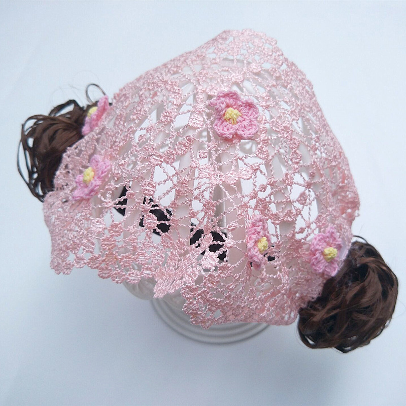 Douyin Online Influencer Same Style Girls' Wig Headdress Children's Bangs Hair Band Flower Bow Tie Curly Wig Hair Band