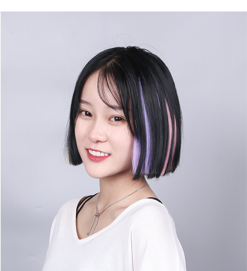 Set Hanging Ear Dyed Wig Set Dyed Simulation Hair Straight Hair Dyed Wig Women's Long Hair One Piece Color Hair Piece Set Hanging Ear Dyed Wig Set Dyed Simulation Hair Straight Hair Dyed Wig Women's Long Hair One Piece Color Hair Piece