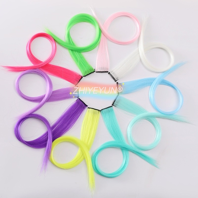 Cross-Border Chemical Fiber Wig Luminous Hair Piece Ear-Hanging Dyed Color Seamless Hair Extension Hair Piece Luminous Single Piece Hairpiece Clip Wig Cross-Border Chemical Fiber Wig Luminous Hair Piece Ear-Hanging Dyed Color Seamless Hair Extension Hair Piece Luminous Single Piece Hairpiece Clip Wig