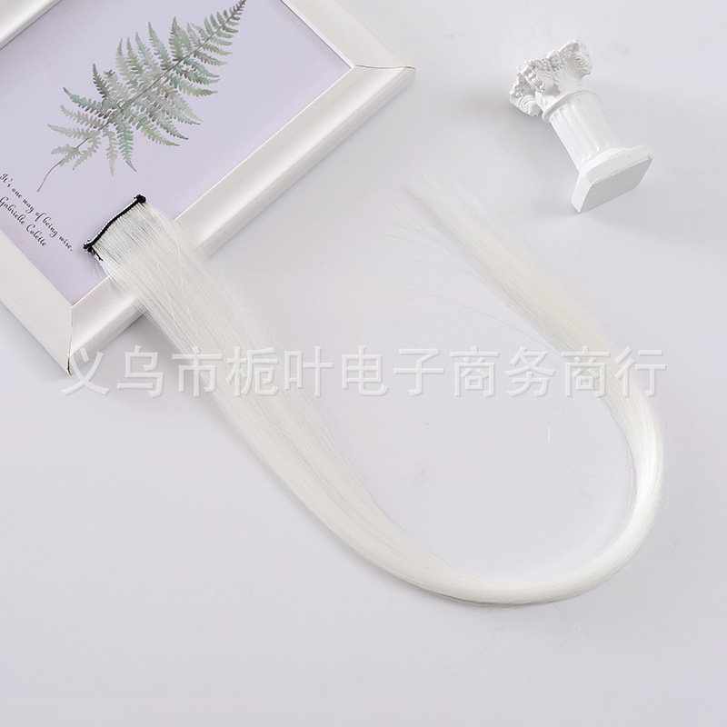 Cross-Border Chemical Fiber Wig Luminous Hair Piece Ear-Hanging Dyed Color Seamless Hair Extension Hair Piece Luminous Single Piece Hairpiece Clip Wig Cross-Border Chemical Fiber Wig Luminous Hair Piece Ear-Hanging Dyed Color Seamless Hair Extension Hair Piece Luminous Single Piece Hairpiece Clip Wig