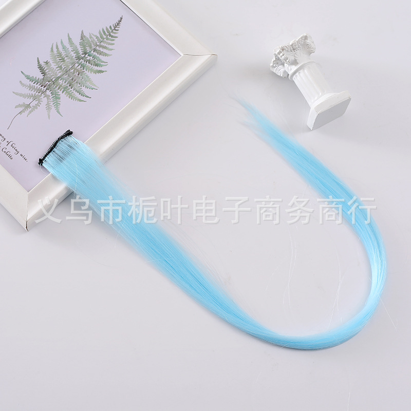 Cross-Border Chemical Fiber Wig Luminous Hair Piece Ear-Hanging Dyed Color Seamless Hair Extension Hair Piece Luminous Single Piece Hairpiece Clip Wig Cross-Border Chemical Fiber Wig Luminous Hair Piece Ear-Hanging Dyed Color Seamless Hair Extension Hair Piece Luminous Single Piece Hairpiece Clip Wig