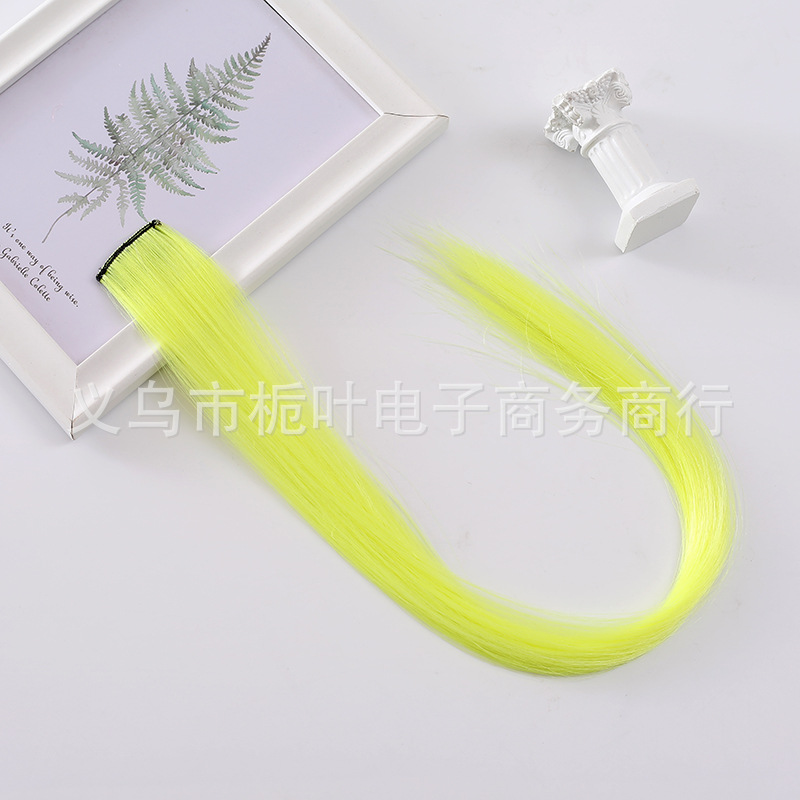 Cross-Border Chemical Fiber Wig Luminous Hair Piece Ear-Hanging Dyed Color Seamless Hair Extension Hair Piece Luminous Single Piece Hairpiece Clip Wig Cross-Border Chemical Fiber Wig Luminous Hair Piece Ear-Hanging Dyed Color Seamless Hair Extension Hair Piece Luminous Single Piece Hairpiece Clip Wig