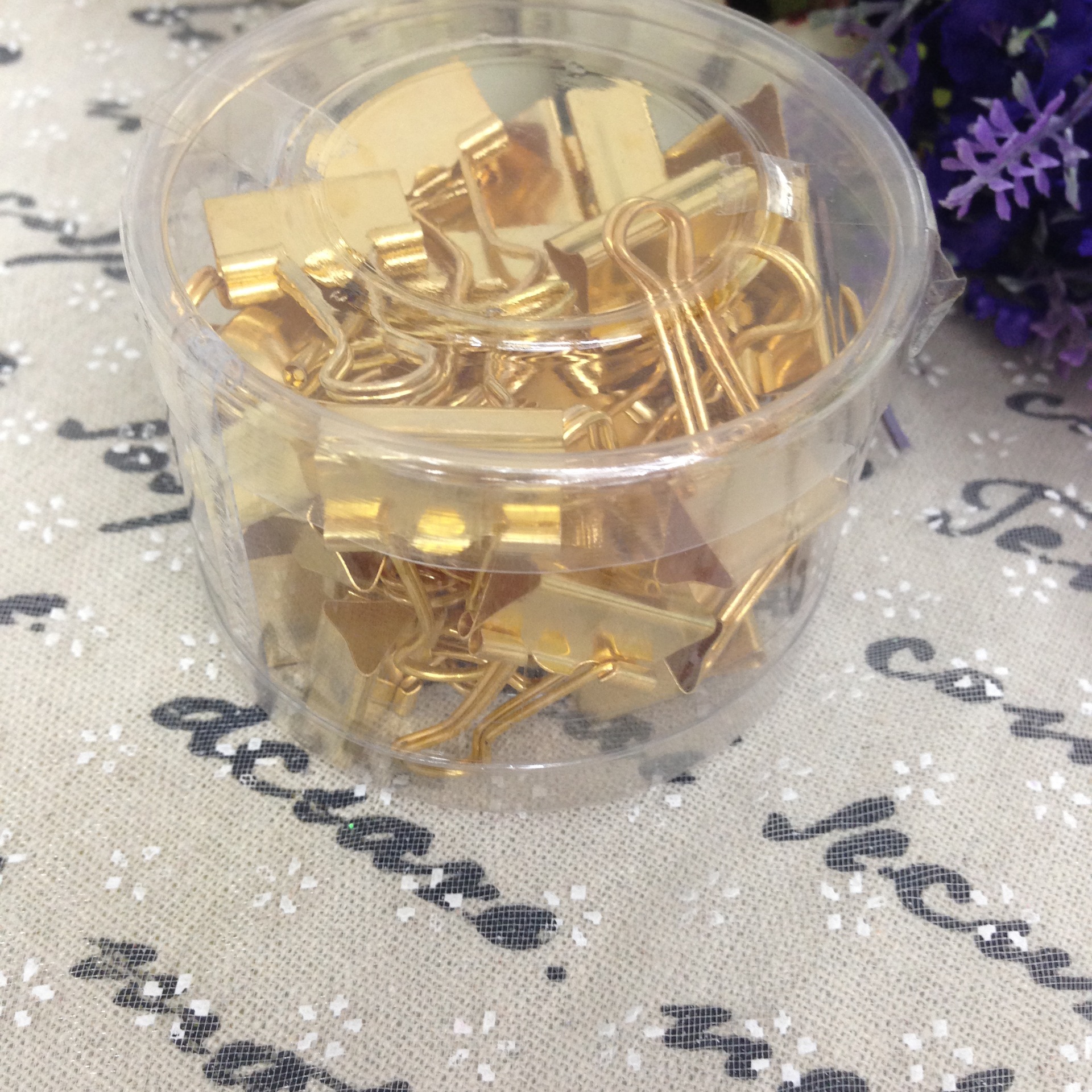 Iron grip metal clips blonde long tail 19mm Iron grip metal clips blonde long tail 19mm