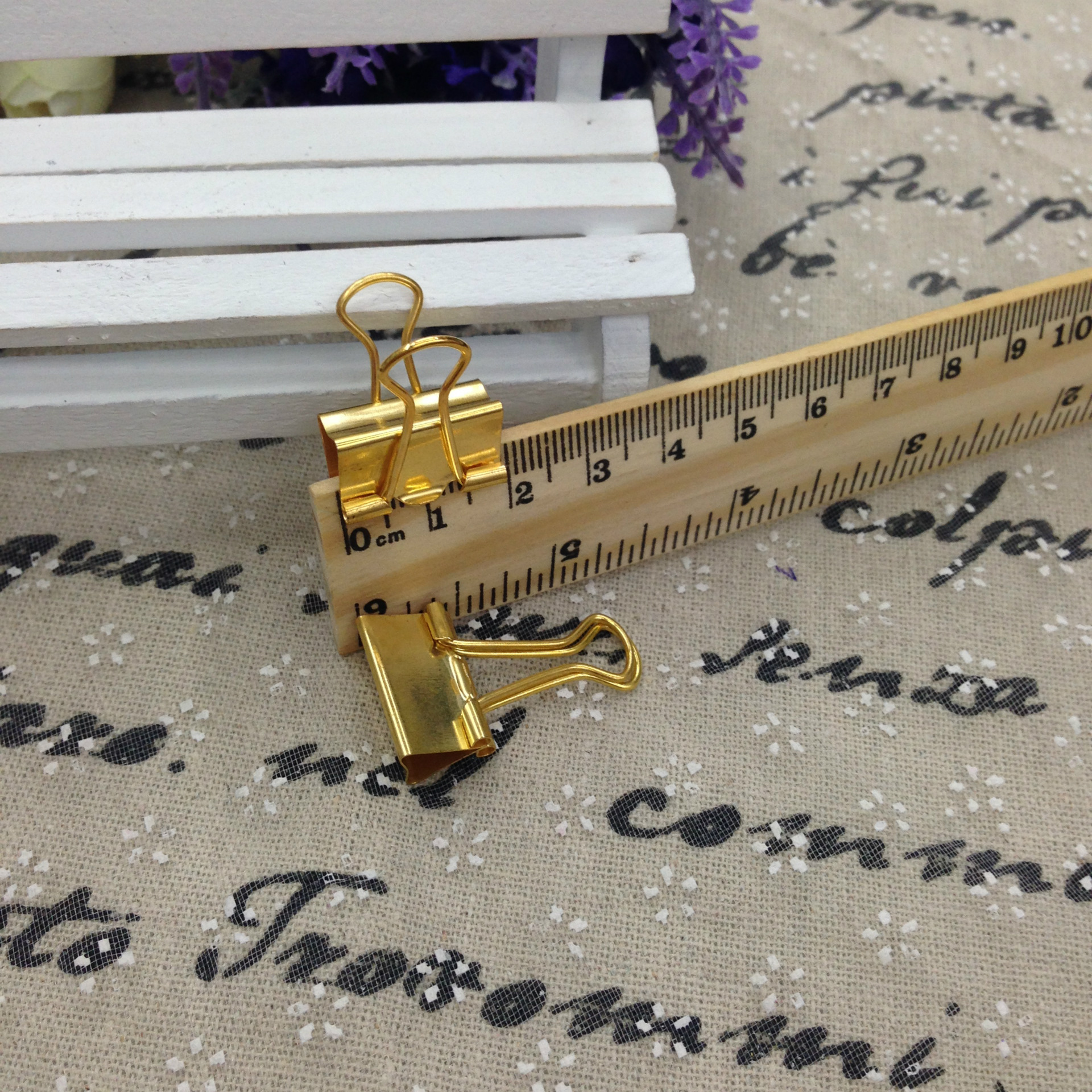 Iron grip metal clips blonde long tail 19mm Iron grip metal clips blonde long tail 19mm