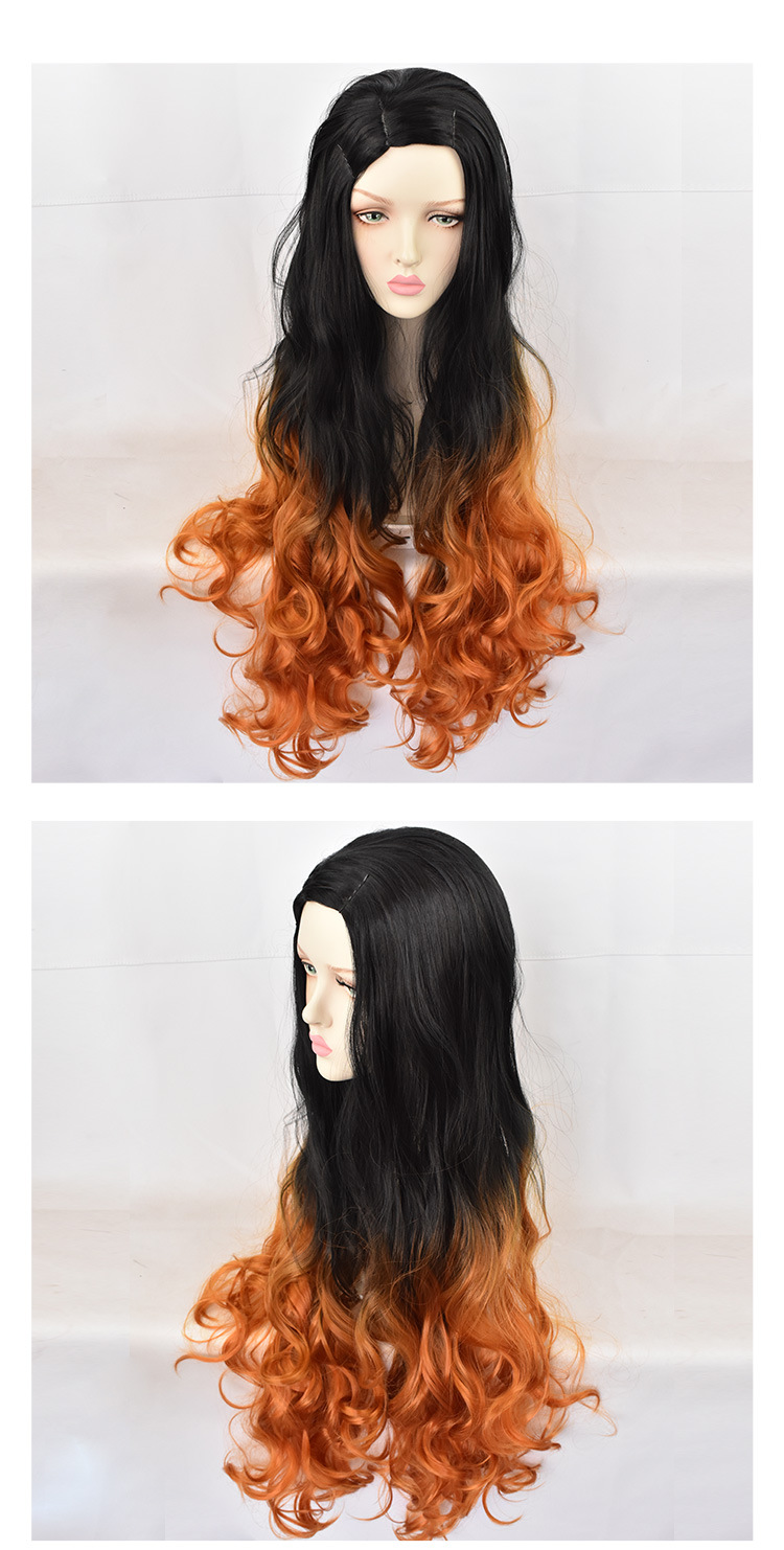 Ghost Blade Cosplay Wig Anime Stove Door Nezuko Fake Fur Exquisite Dyed Gradient Long Curly Hair Currently Available Ghost Blade Cosplay Wig Anime Stove Door Nezuko Fake Fur Exquisite Dyed Gradient Long Curly Hair Currently Available