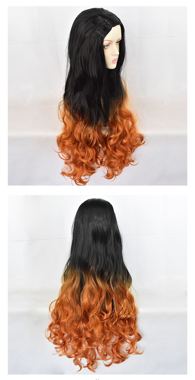 Ghost Blade Cosplay Wig Anime Stove Door Nezuko Fake Fur Exquisite Dyed Gradient Long Curly Hair Currently Available Ghost Blade Cosplay Wig Anime Stove Door Nezuko Fake Fur Exquisite Dyed Gradient Long Curly Hair Currently Available