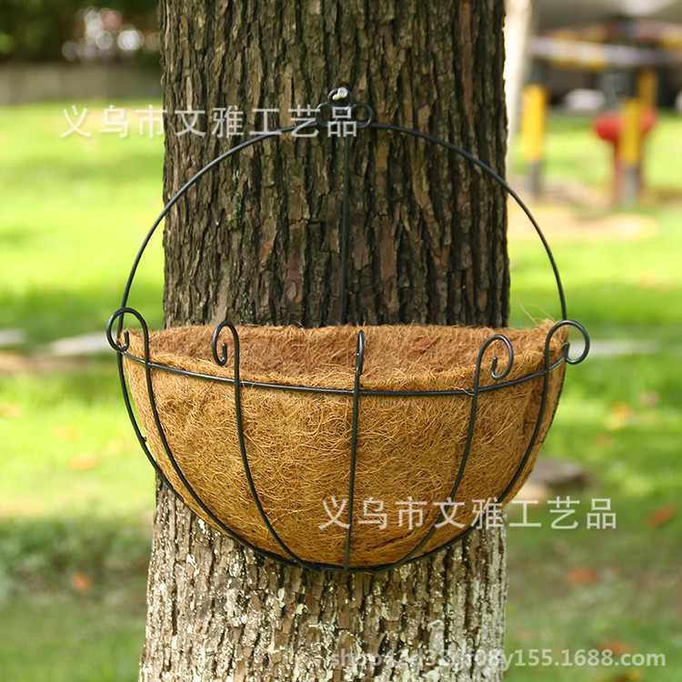 Hanging pot with blonde palm wall Hanging pot Hanging pot with iron art Hanging pot Hanging hook for flowers and plants