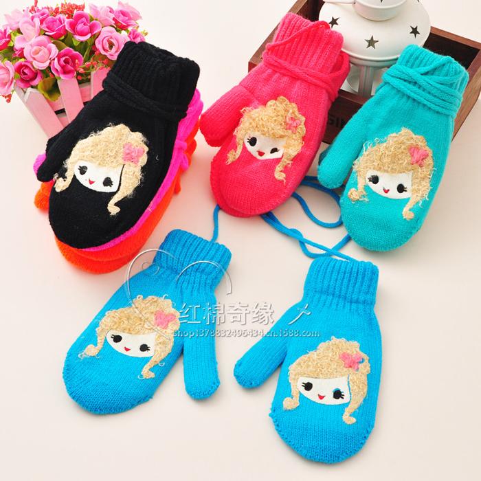 2013 Korean blonde girl cute double gloves 2013 Korean blonde girl cute double gloves