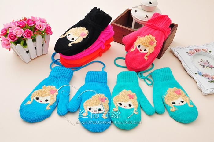 2013 Korean blonde girl cute double gloves 2013 Korean blonde girl cute double gloves