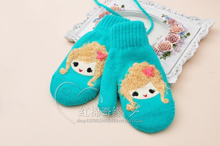 2013 Korean blonde girl cute double gloves 2013 Korean blonde girl cute double gloves