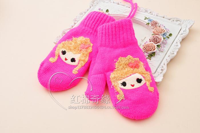 2013 Korean blonde girl cute double gloves 2013 Korean blonde girl cute double gloves