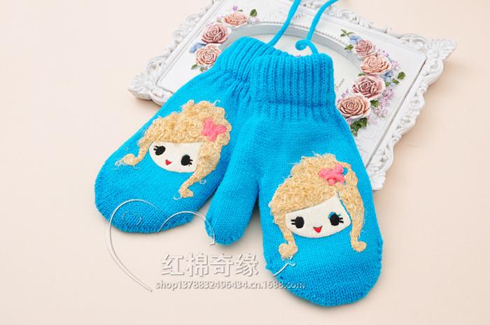 2013 Korean blonde girl cute double gloves 2013 Korean blonde girl cute double gloves