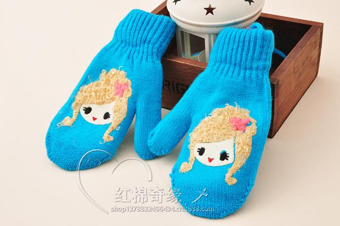 2013 Korean blonde girl cute double gloves 2013 Korean blonde girl cute double gloves