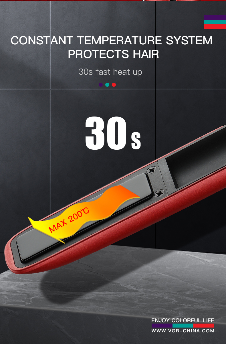 VGR hair straightener professional V-585 ceramic glaze hair iron VGR hair straightener professional V-585 ceramic glaze hair iron