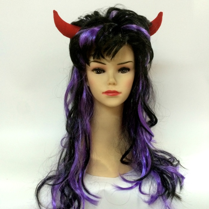 Halloween wig Ox horn curly hair wig Halloween wig Ox horn curly hair wig