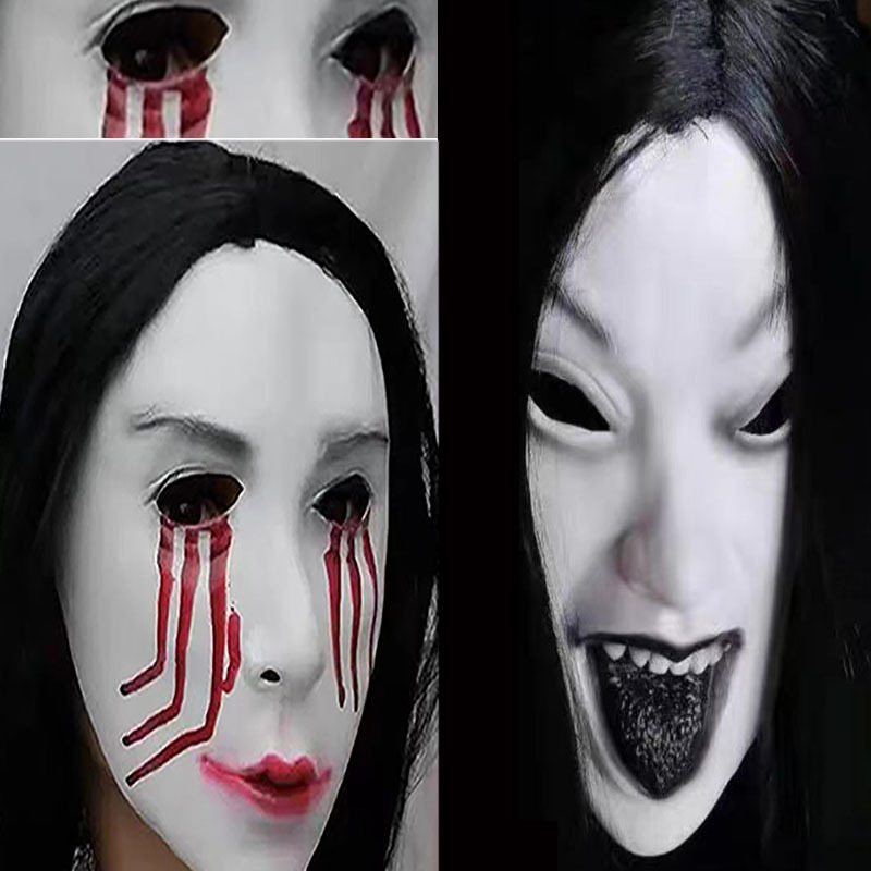 Halloween Script Killing Horror Mask Headgear Scary Ghost Wig Props Room Escape Zombie Female Ghost Mask Halloween Script Killing Horror Mask Headgear Scary Ghost Wig Props Room Escape Zombie Female Ghost Mask
