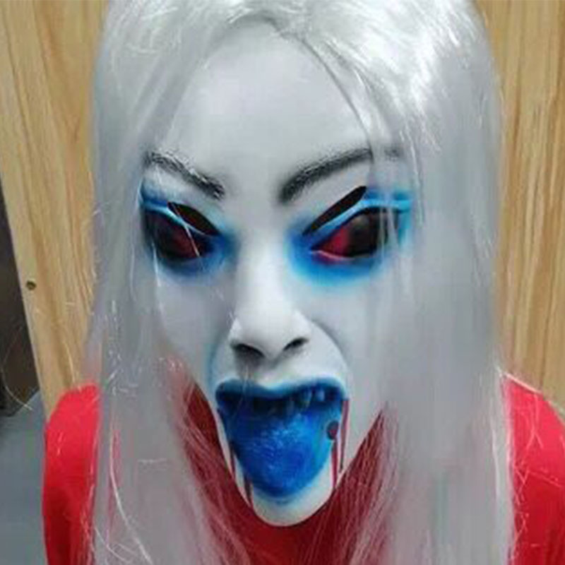 Halloween Script Killing Horror Mask Headgear Scary Ghost Wig Props Room Escape Zombie Female Ghost Mask Halloween Script Killing Horror Mask Headgear Scary Ghost Wig Props Room Escape Zombie Female Ghost Mask