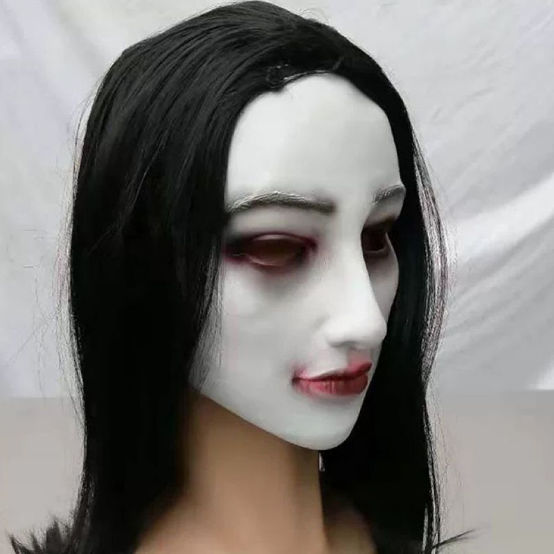 Halloween Script Killing Horror Mask Headgear Scary Ghost Wig Props Room Escape Zombie Female Ghost Mask Halloween Script Killing Horror Mask Headgear Scary Ghost Wig Props Room Escape Zombie Female Ghost Mask
