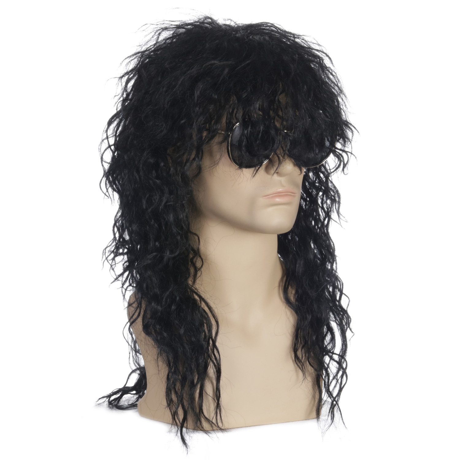 Cross-Border European and American Style Wig Rock Heavy Metal Party Halloween Wig Long Curly Hair Chemical Fiber Wig Male Spot