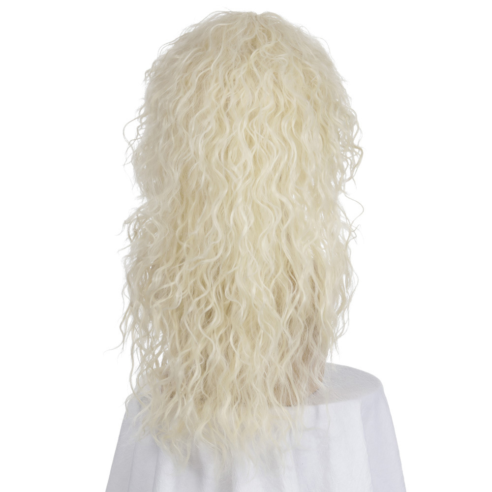 Cross-Border European and American Style Wig Rock Heavy Metal Party Halloween Wig Long Curly Hair Chemical Fiber Wig Male Spot Cross-Border European and American Style Wig Rock Heavy Metal Party Halloween Wig Long Curly Hair Chemical Fiber Wig Male Spot