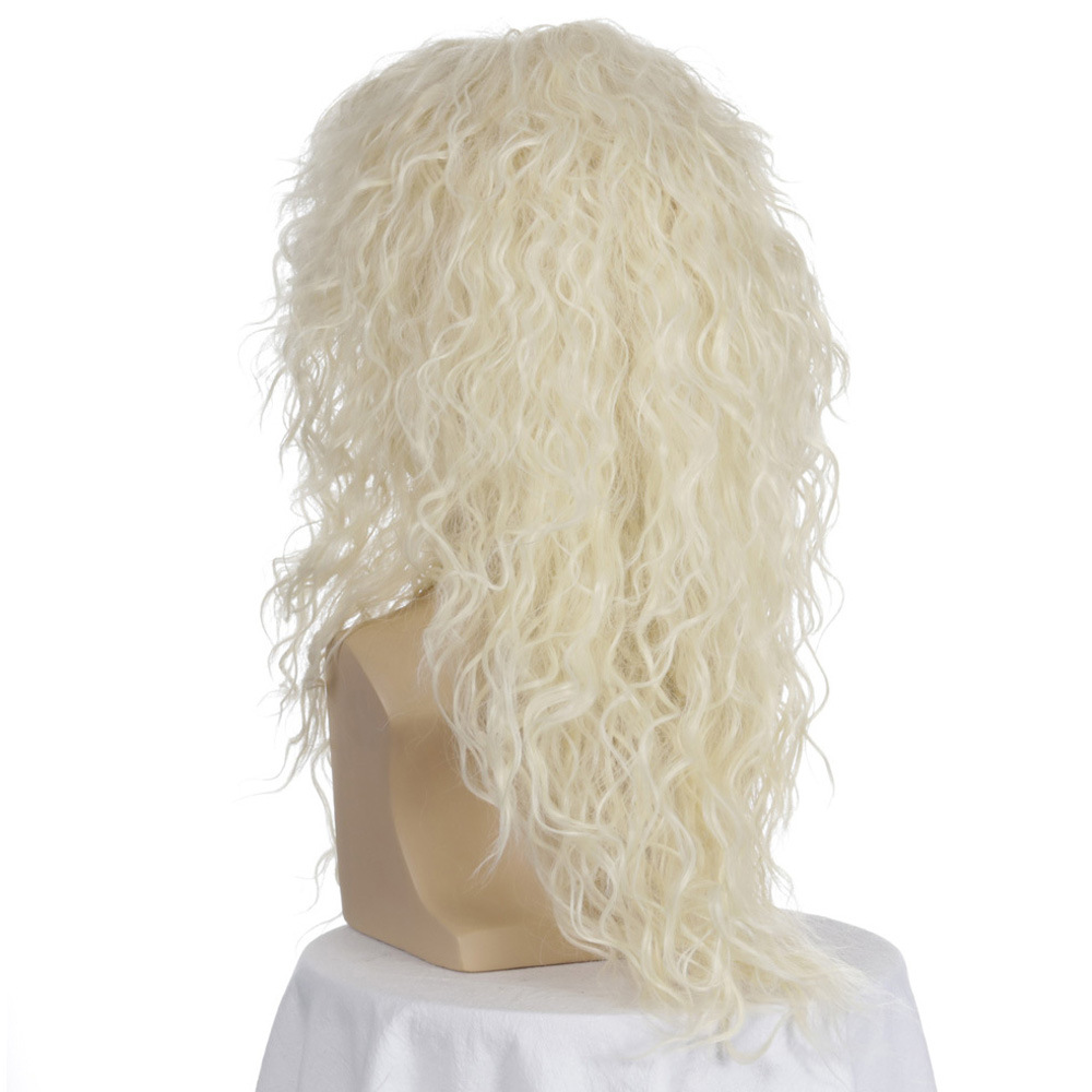 Cross-Border European and American Style Wig Rock Heavy Metal Party Halloween Wig Long Curly Hair Chemical Fiber Wig Male Spot Cross-Border European and American Style Wig Rock Heavy Metal Party Halloween Wig Long Curly Hair Chemical Fiber Wig Male Spot