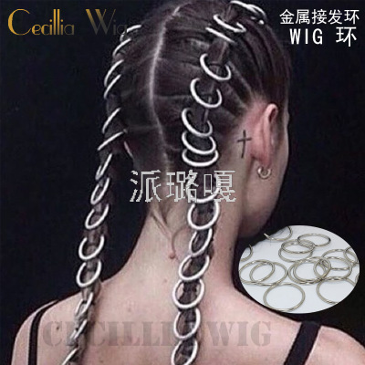 Two Braid Cool DIY New Dreadlocks Hair Extension Ring Accessories san gu bian Hoop Macrocyclic jie fa kou Braid