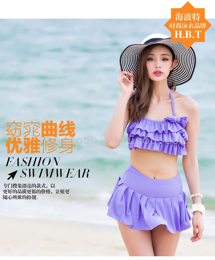 New ladies sexy bikini swimsuit wave printing wholesale high-waist Spa body swimsuit
