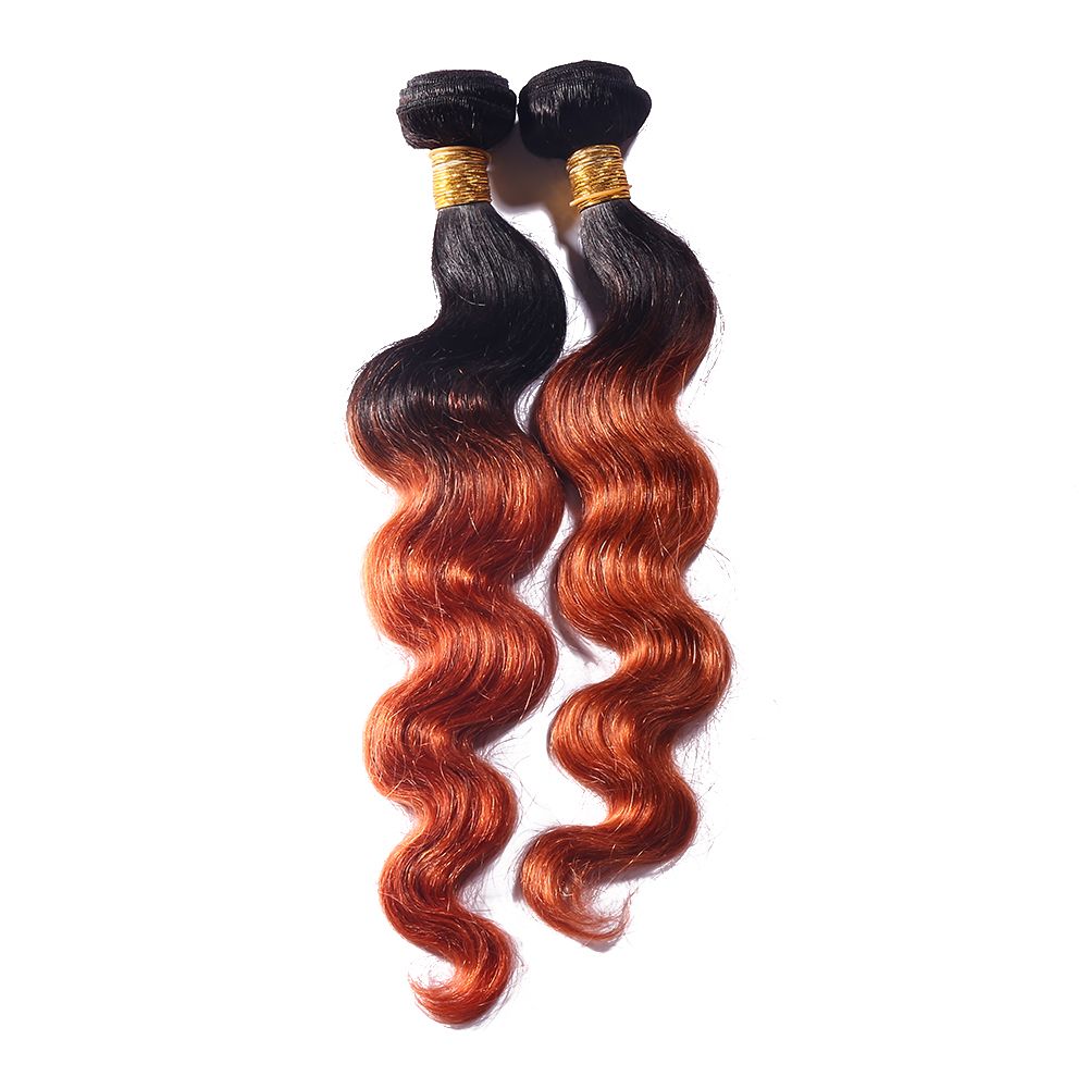 1B27 Brazilian Body Wave Hair Weaving 100% Human Hair Weave Bundles Non Remy Natural Hair Extensions