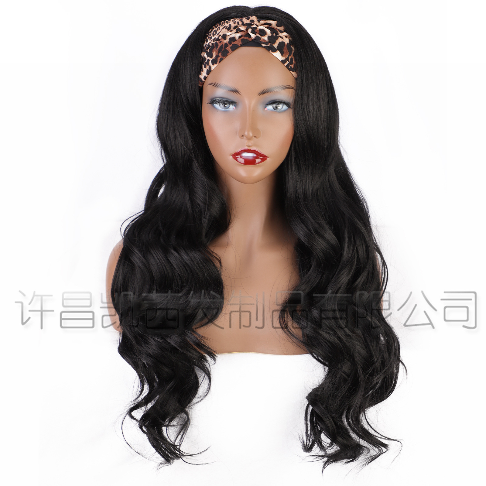  Wig Xuchang Wig European and American Big Wave Turban Wig Female Headband Wigs Hair Band Wig Head Cover Body Wave Hair