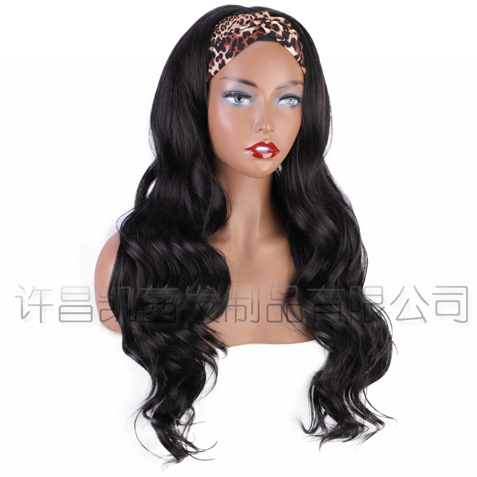  Wig Xuchang Wig European and American Big Wave Turban Wig Female Headband Wigs Hair Band Wig Head Cover Body Wave Hair