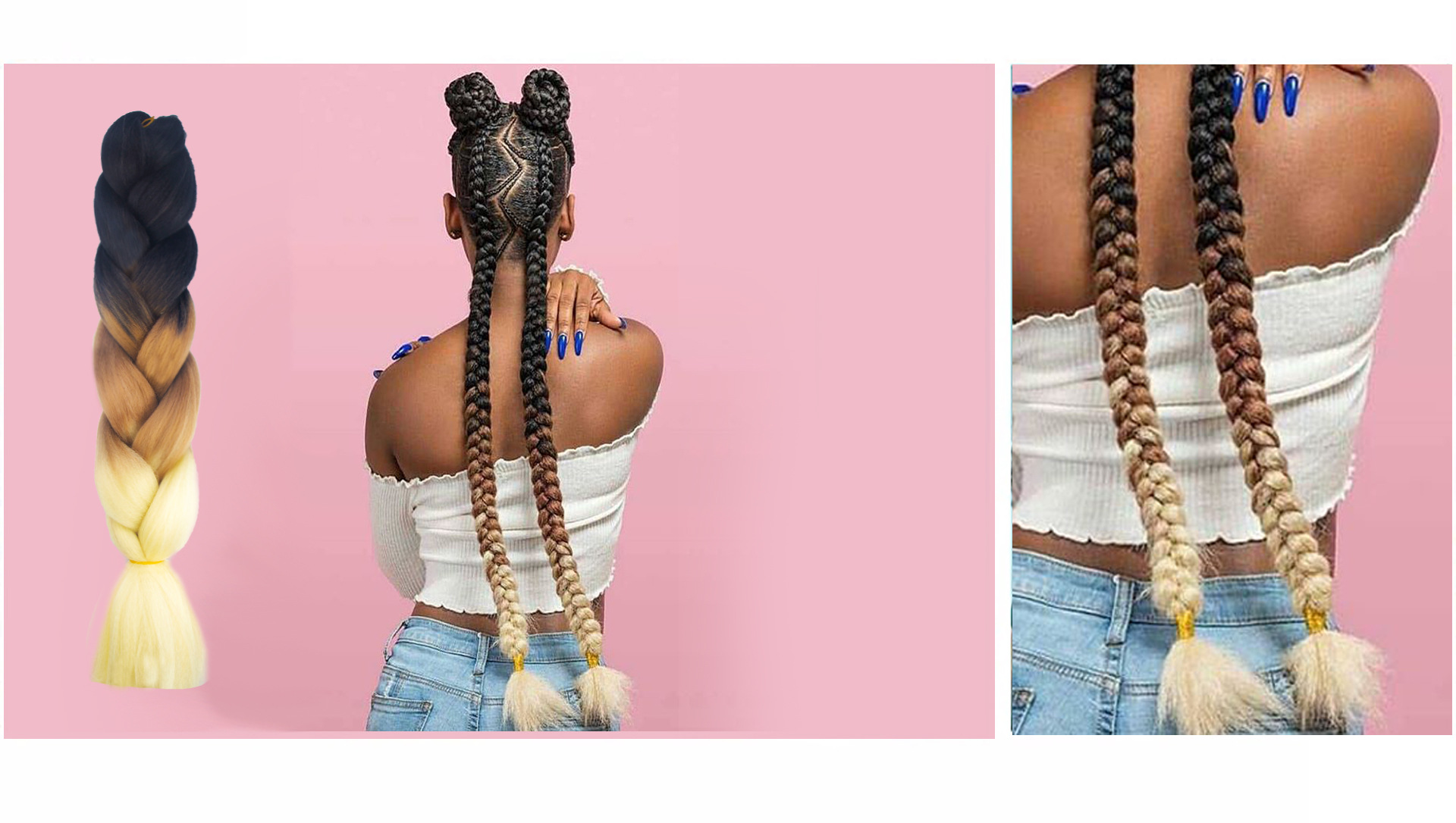 Big Braids African Wig Braid Gradient Dreadlock Big Braids African Wig Braid Gradient Dreadlock