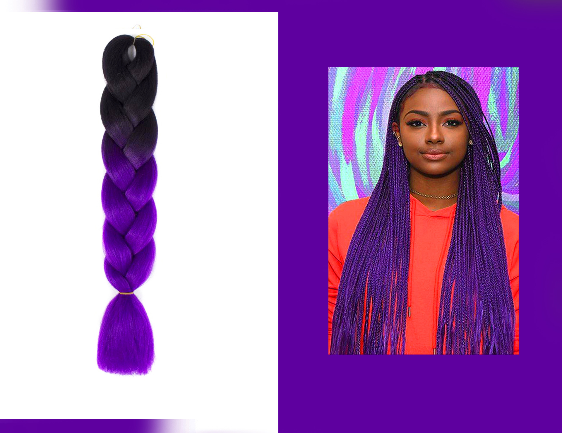 Big Braids African Wig Braid Gradient Dreadlock Big Braids African Wig Braid Gradient Dreadlock