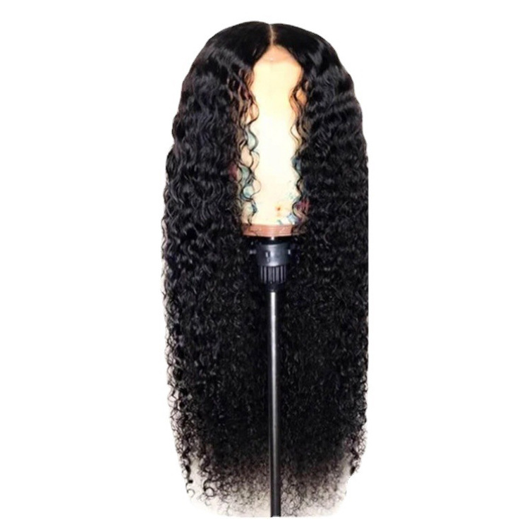 Cross-Border Supply Black Women&#039;s Mid-Length Curly European and American Style Wig Head Cover Small Curly Wavy High-Temperature Fiber African Wig