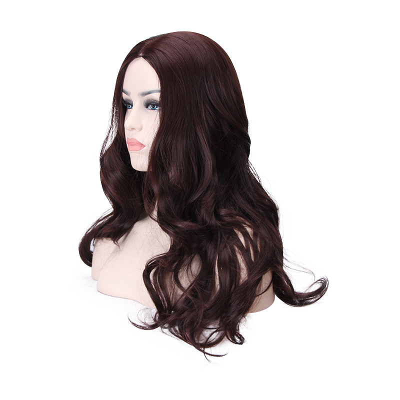 Amazon Medium African Wig European and American Ladies Long Curly Hair Matte High-Temperature Fiber Big Wave Wig Rose Intranet