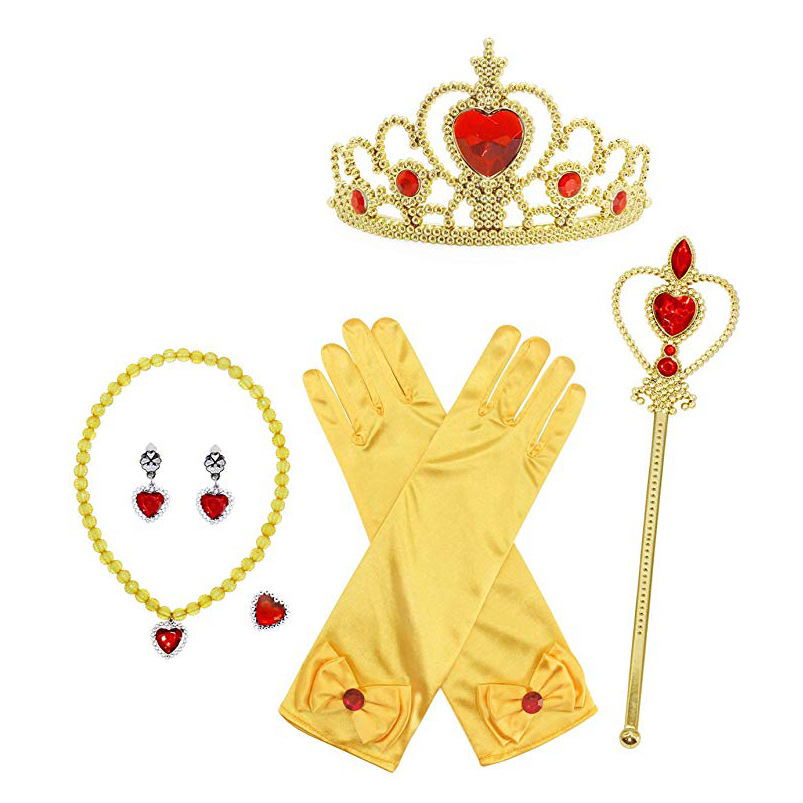 Frozen 2 Anna Princess Elsa Crown Magic Wand Gloves Snowflake Wig Necklace Ring Earrings Set Frozen 2 Anna Princess Elsa Crown Magic Wand Gloves Snowflake Wig Necklace Ring Earrings Set