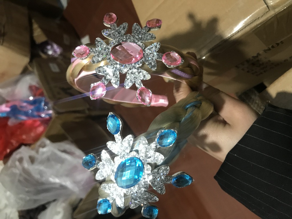 Children's Wig Princess Elsa Ice Snow Headband Wig Braid Festival Performance Party Hair Accessories Snowflake Children Headwear Children's Wig Princess Elsa Ice Snow Headband Wig Braid Festival Performance Party Hair Accessories Snowflake Children Headwear
