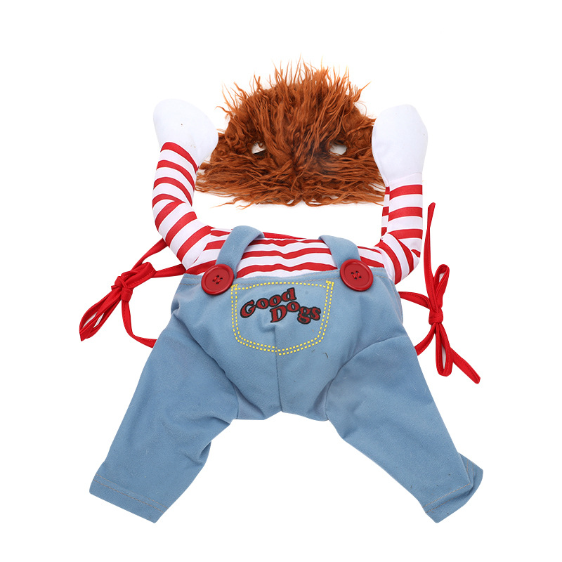 Deadly Doll Dog Pet Costume Halloween Pet Costume Wig Medium Large Dog Models