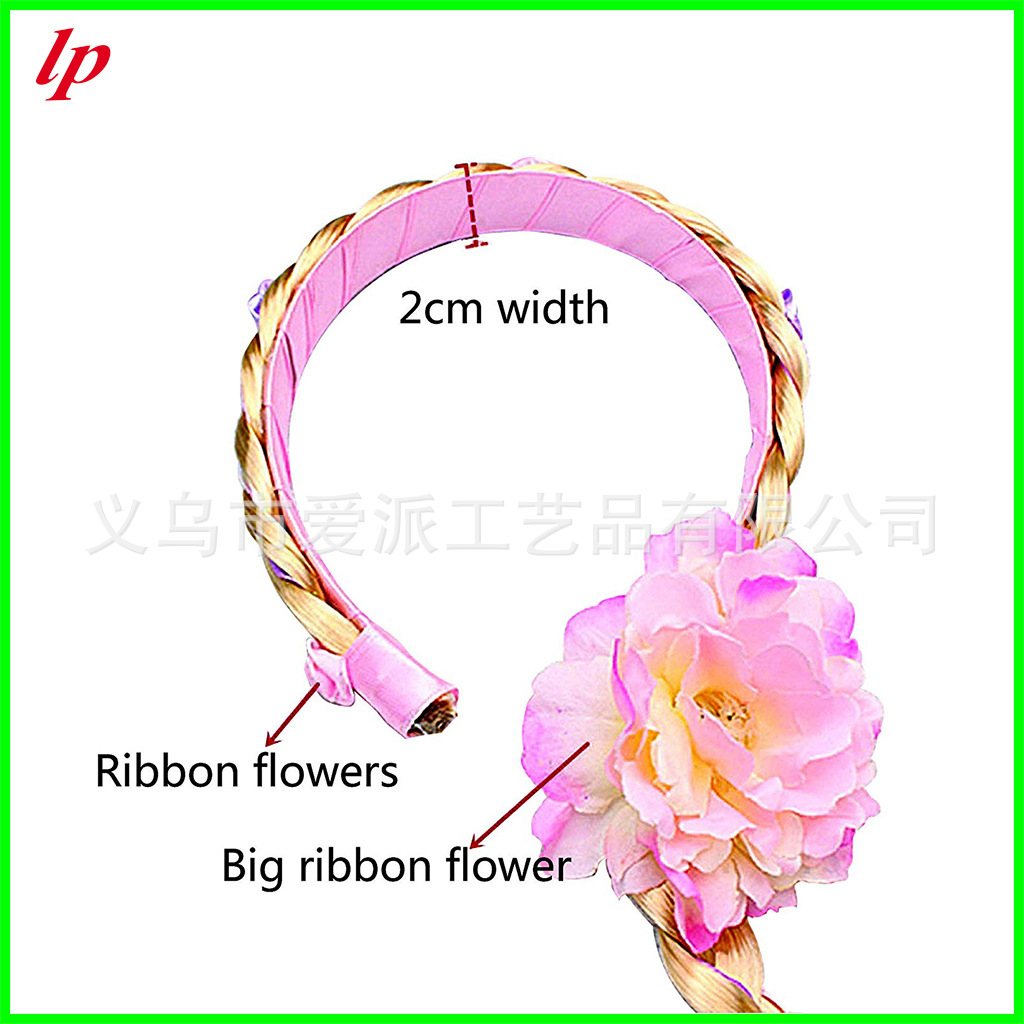 Amazon and ebay sell Rapunzel Wig Braids on Children&#039;s Stage show Headband Esha Wig Braids