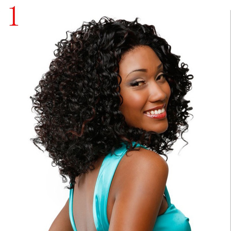 Cross-Border Hot Selling Popular African Black Wigs with Small Curly Hair Foreign Trade European and American Women's Wig