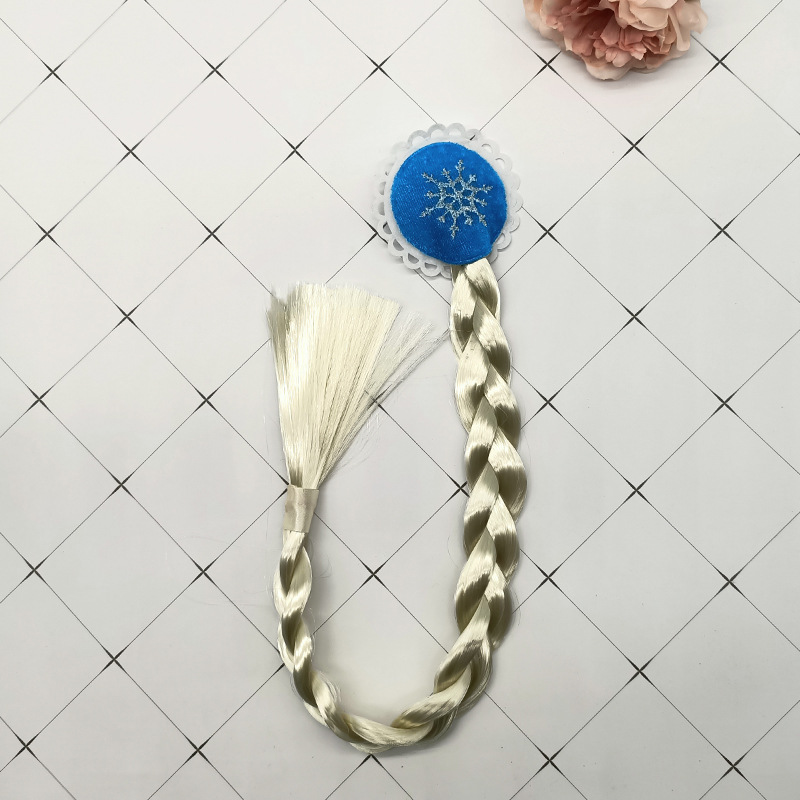 Frozen Same Style Amazon Festival Dress up Role-Playing Princess Girl Hairpin Elsa Style Wig Braid