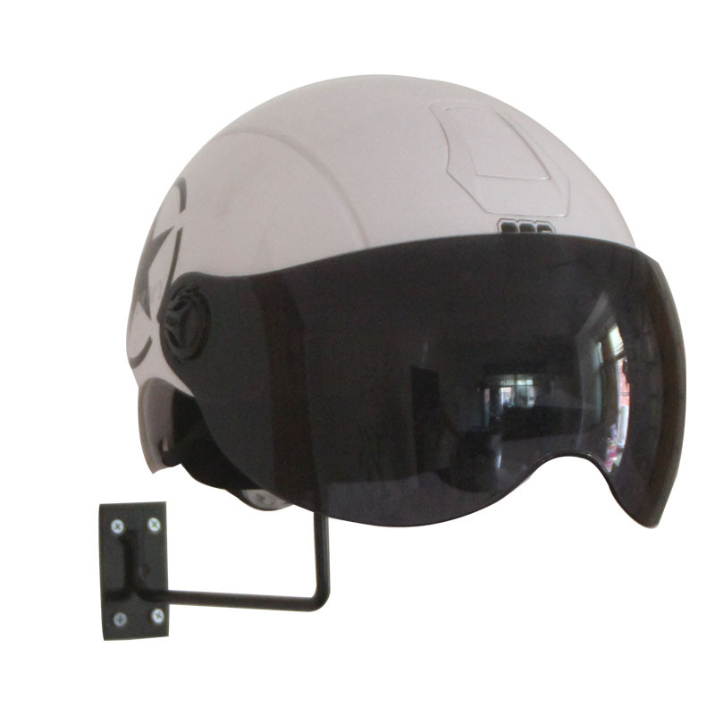 Wholesale upper wall hat stand black paint ball stand wig display bicycle Motorcycle Helmet display stand