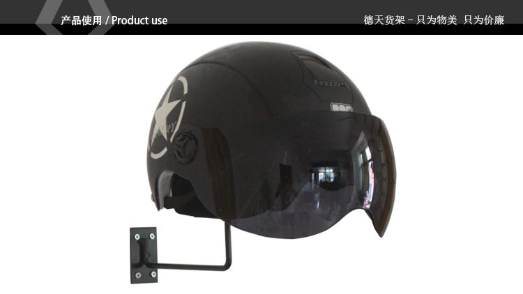 Wholesale upper wall hat stand black paint ball stand wig display bicycle Motorcycle Helmet display stand
