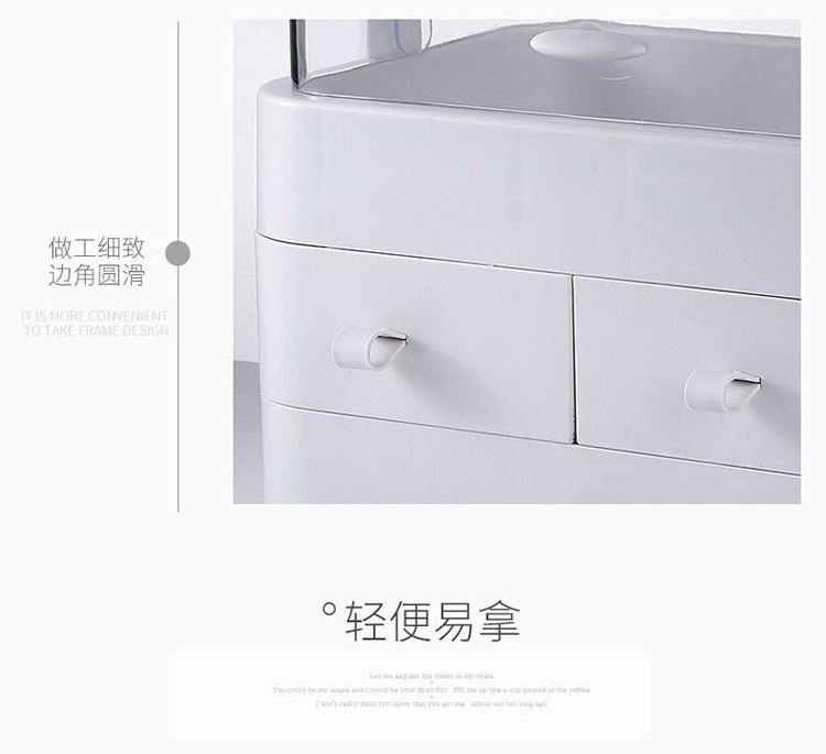 Wholesale cosmetic box storage box transparent drawer type portable skin care products storage box dustproof cosmetics storage box